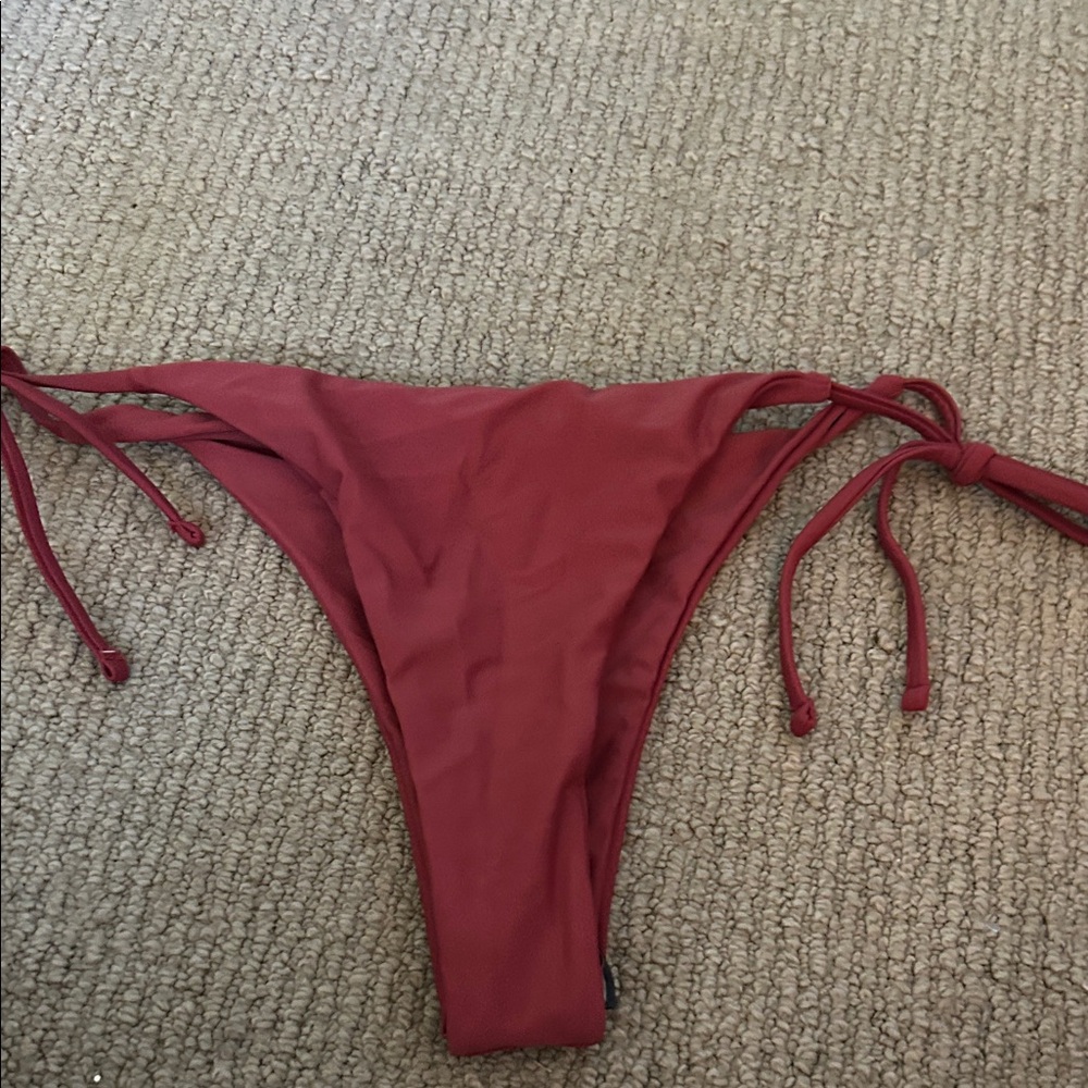 SHEIN Rust Bikini Bottom with Side Ties